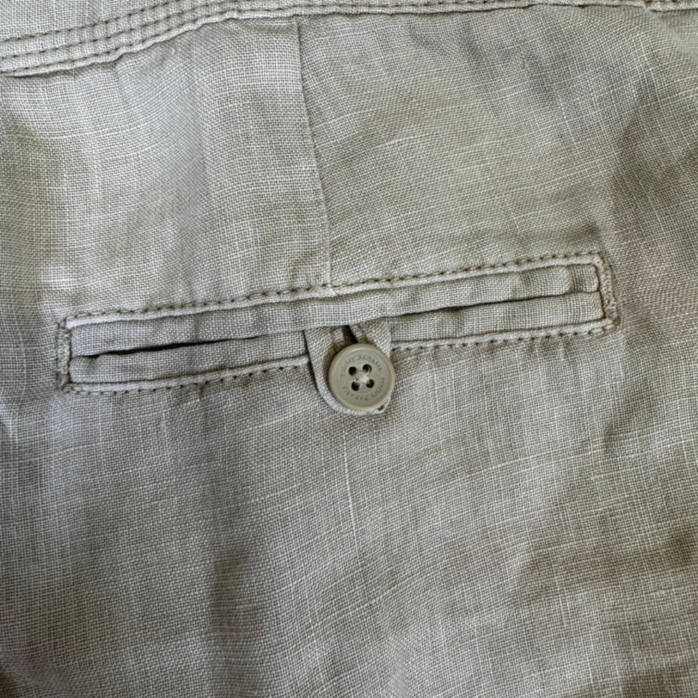 Tommy Bahama Relax Aubrey Fit Linen Pants Beige Tan Cropped Wide Leg Womens 10 - Picture 10 of 12